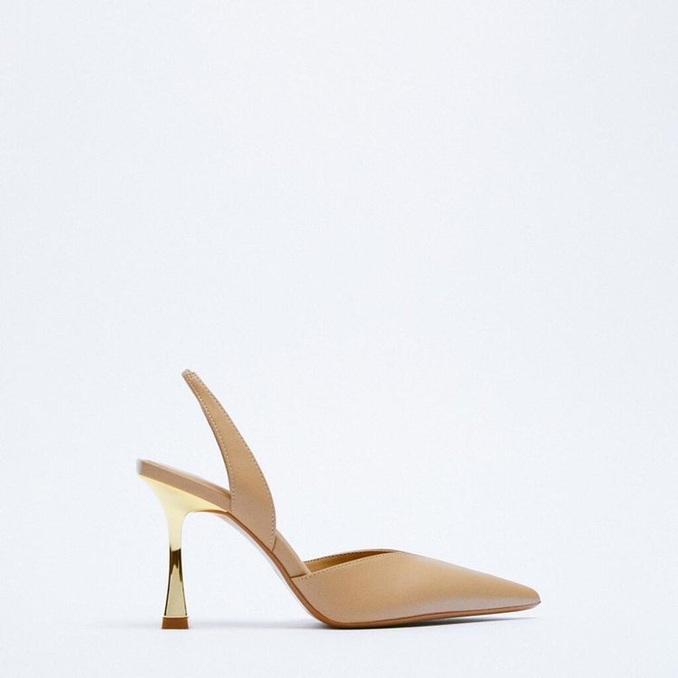 Nude Pointed High Heels For Women