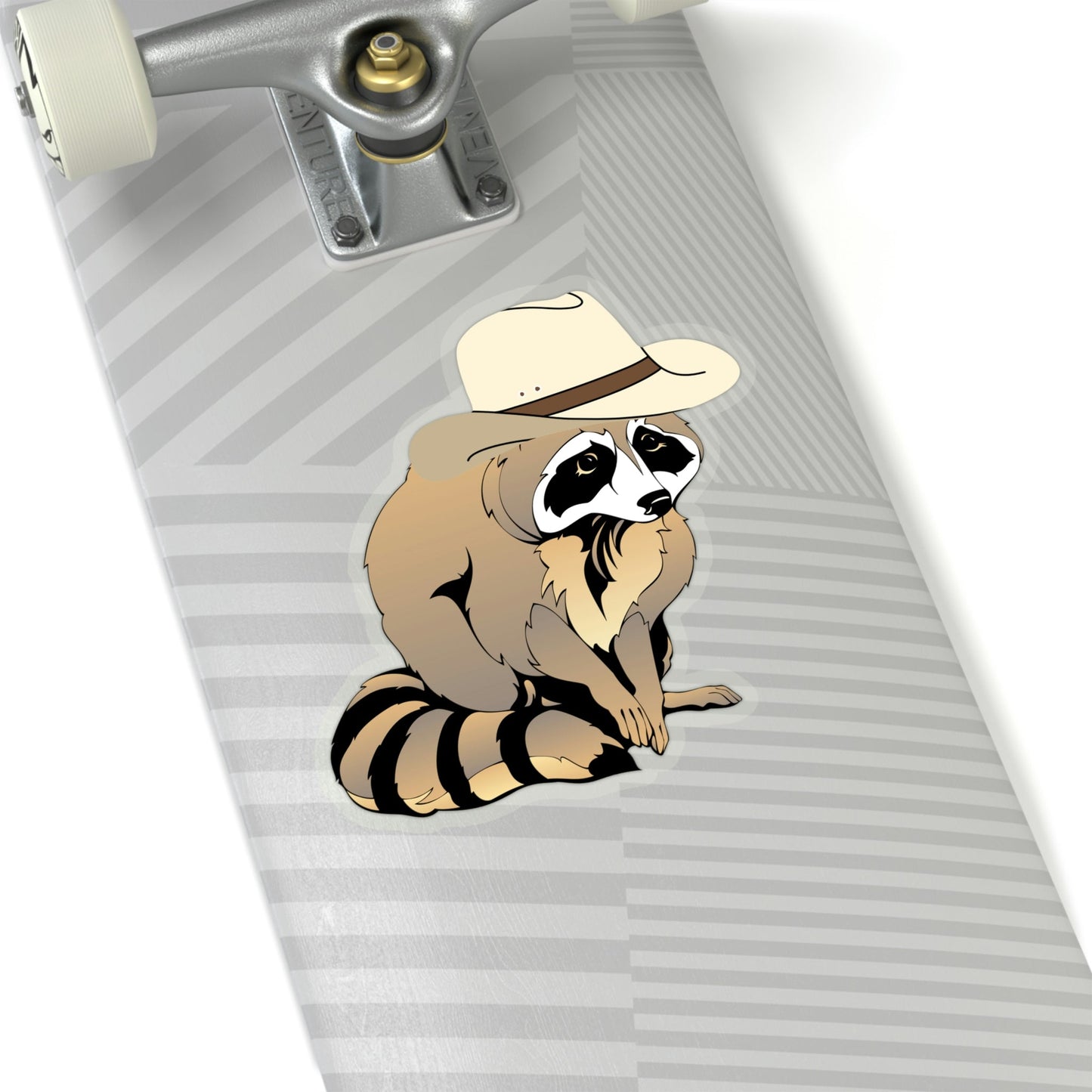 Cowboy Raccoon Kiss-Cut Stickers