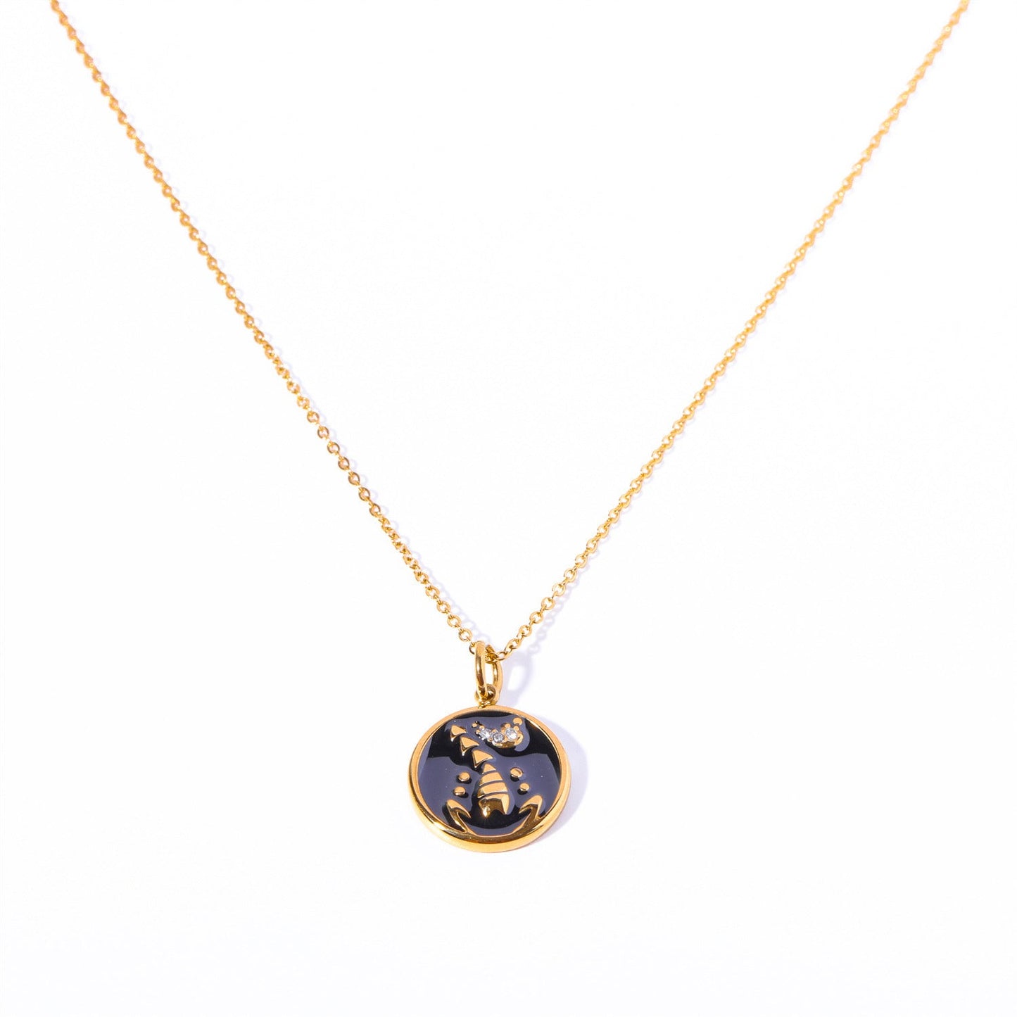 Colorful Oil Twelve Astrological Sign Constellations Necklace