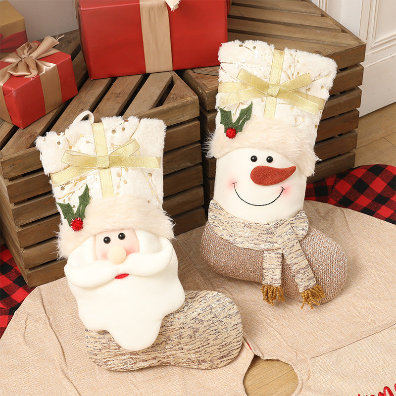 Nordic Style White Christmas Stockings