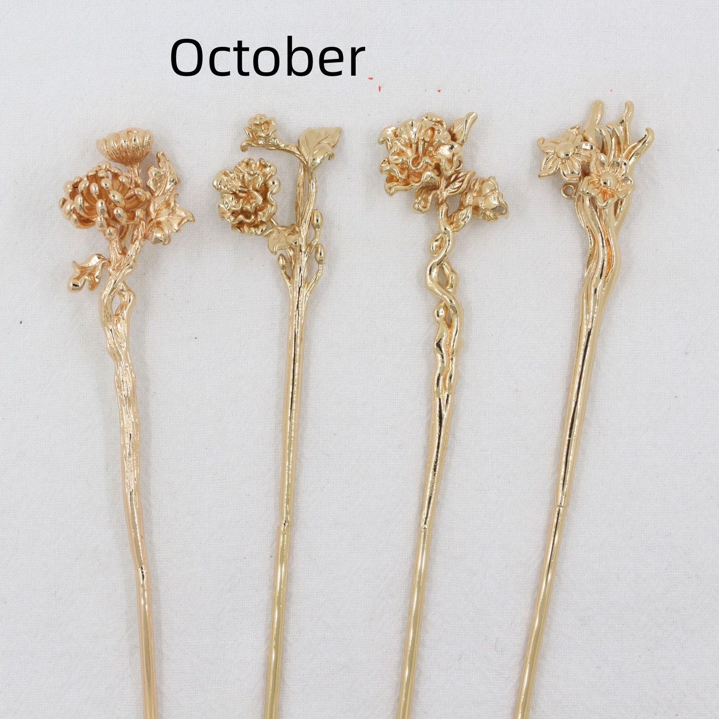 Antique Material Flower Season Hairpin