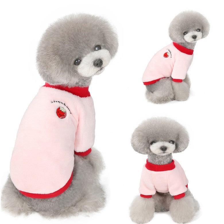 New Pet Dog Clothes Fruit Fleece