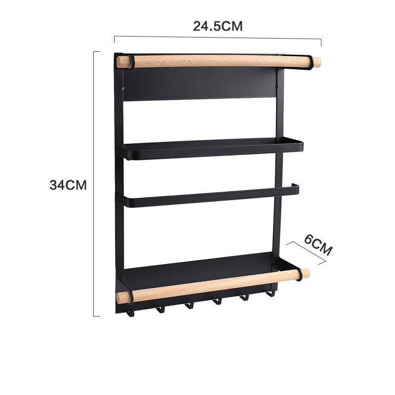 Magnetic Adsorption Refrigerator Side Rack Wall-mounted Multi-function Storage Holder