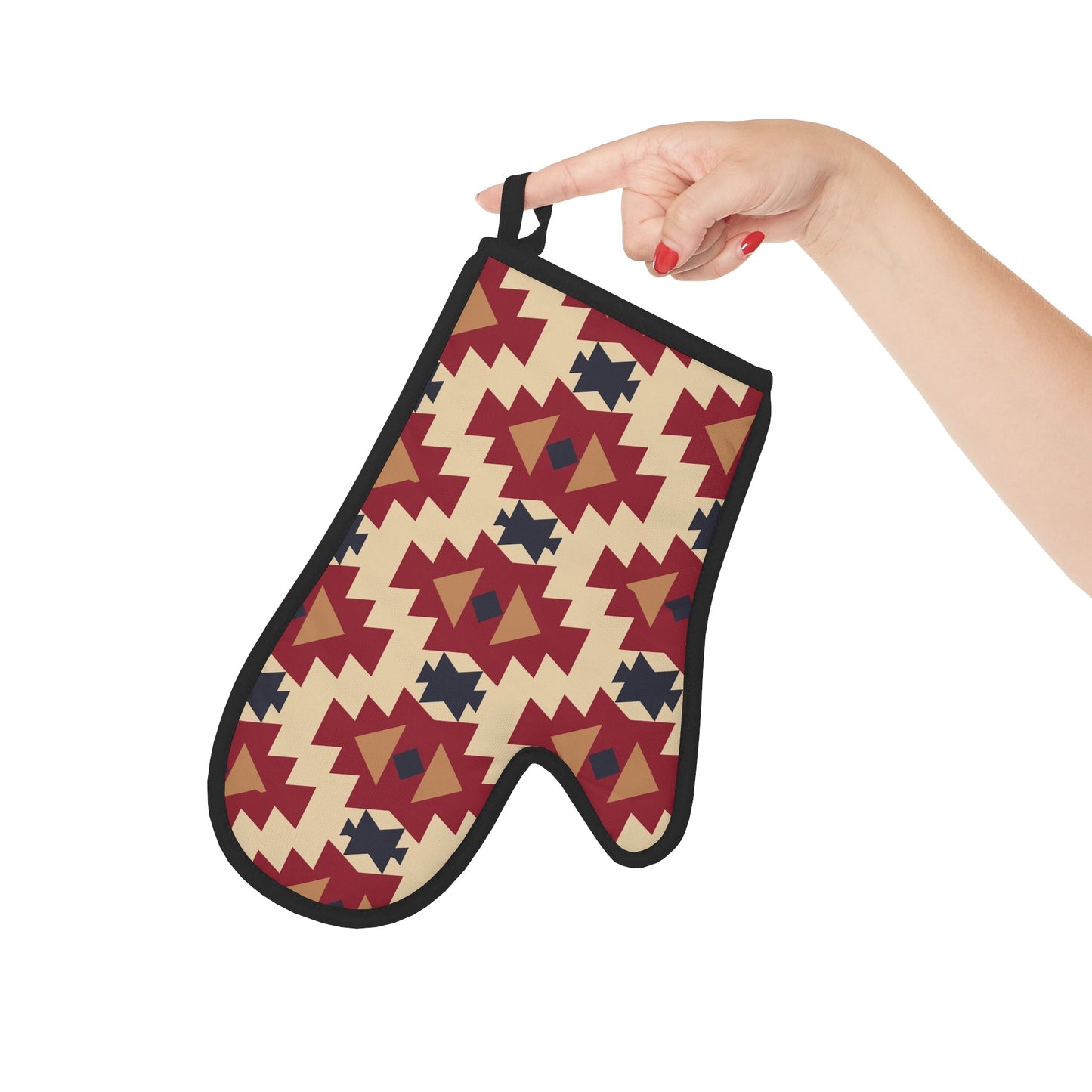 Southwestern Aztec Pattern Oven Glove, Retro Colors Oven Mit