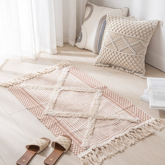 Modern Boho Textured Minimalist Home Rug