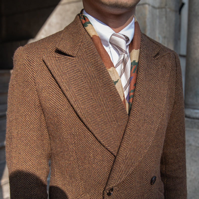 Men's Vintage Wool Brown Denim Jacket