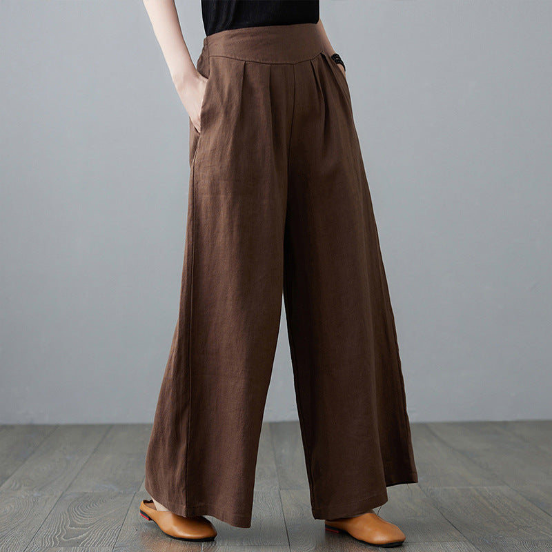 Women's Fashion Casual Cotton And Linen Slimming Casual Pants