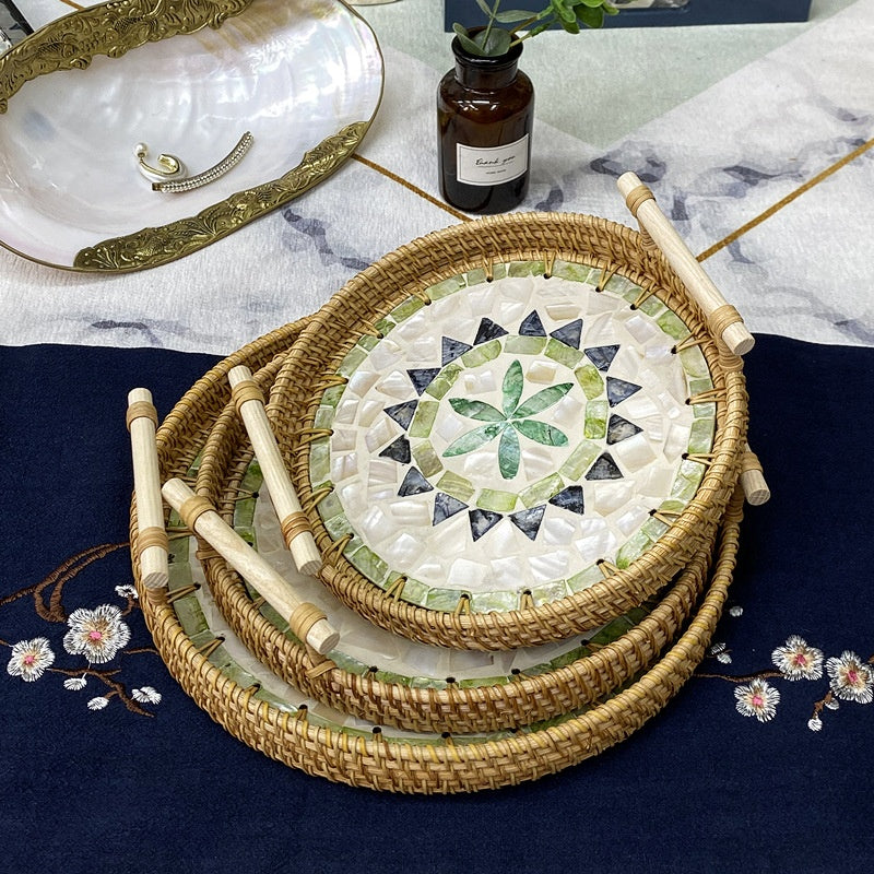 Rattan Shell Disc Deep Sea Color Shell