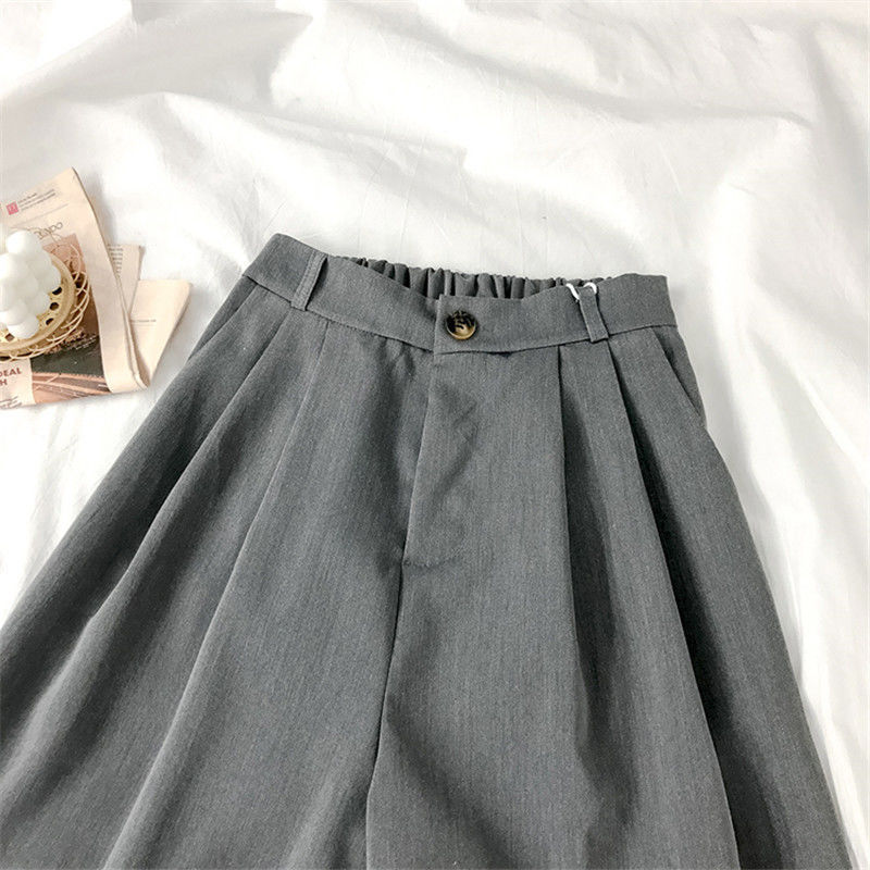 Gray Suit Pants Women's Summer Thin Section Pants Straight