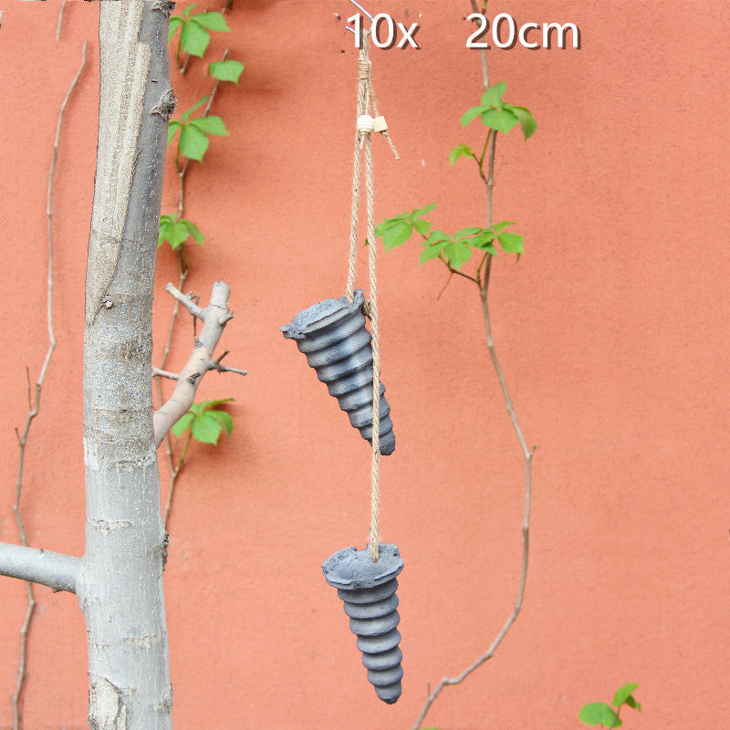 Rustic Hanging Stoneware Flower Pots