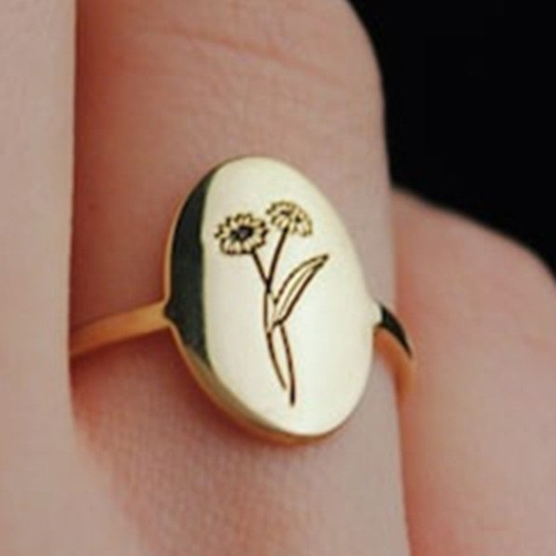 Delicate Simple Rose Flower Ring