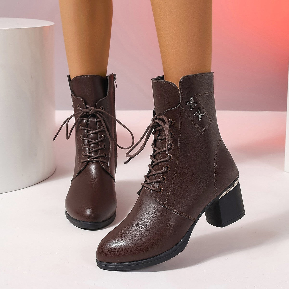 Thick-soled British Style Female Boots