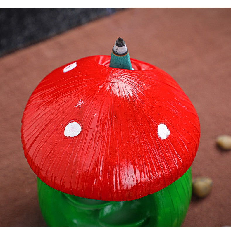 Creative Decoration Of Mushroom Resin In The Backflow Censer