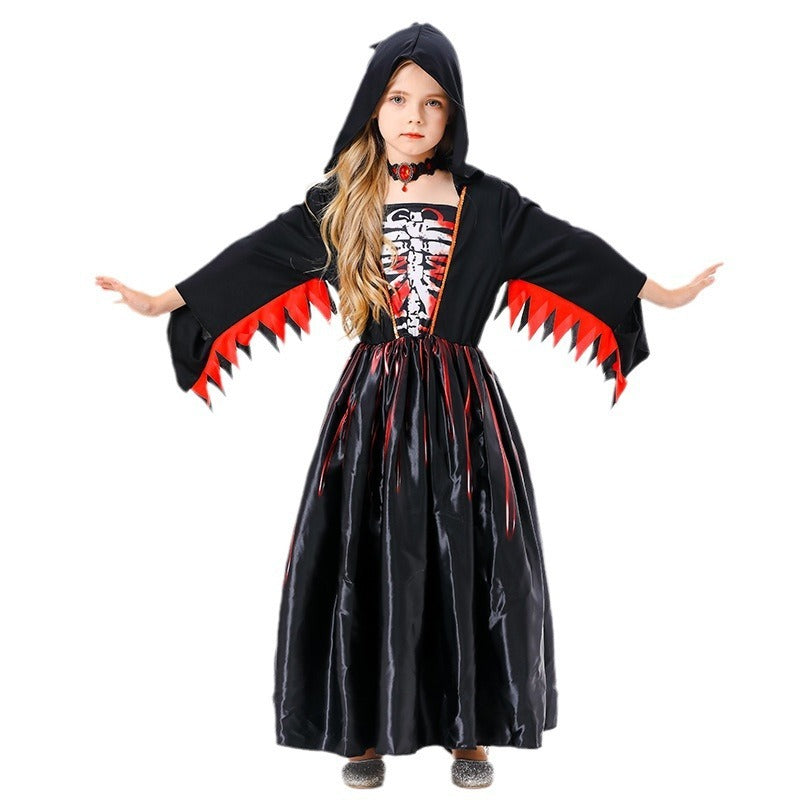 Halloween Children's Cos Witch Skull Clothing