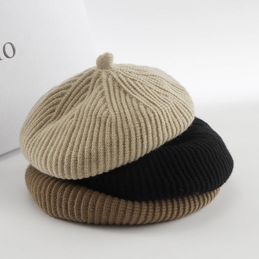 Fashion Solid Color Wool Knit Hat