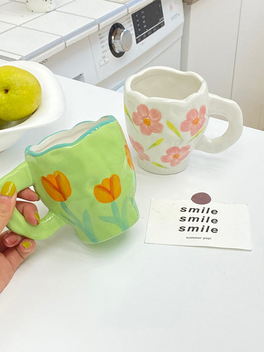 Large Capacity Household Tulip Mug