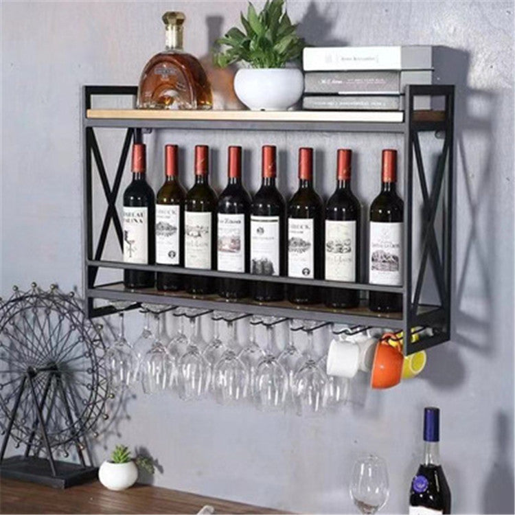 Solid Wood Wall-mounted Wine Rack