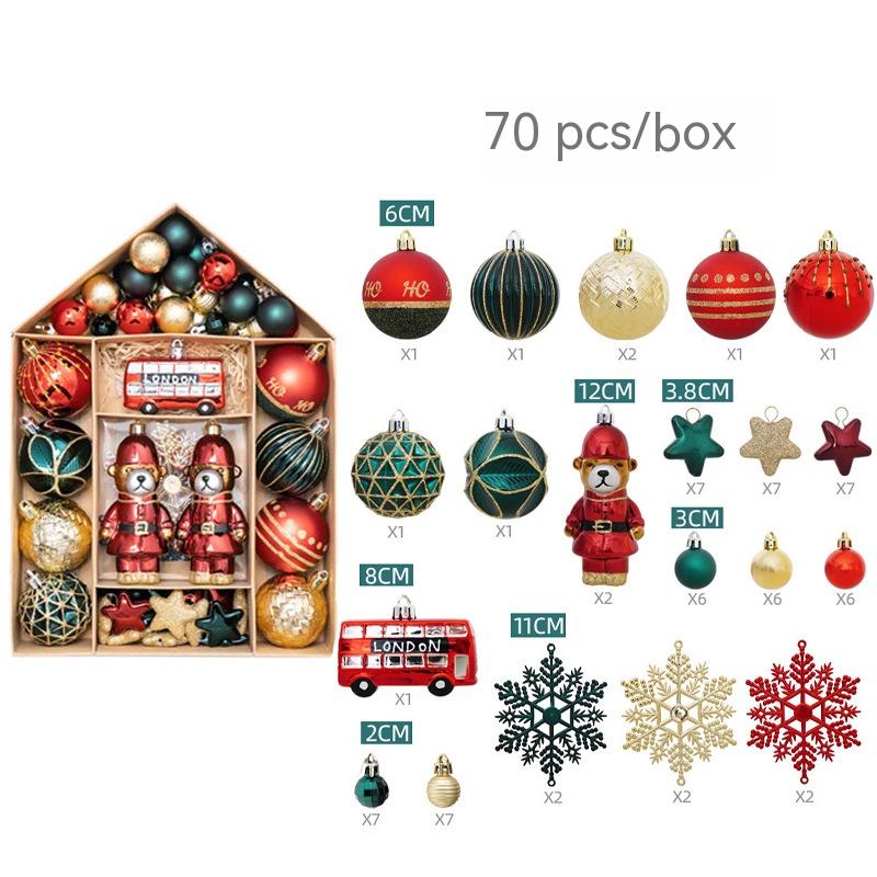 Ornaments Christmas Tree Small Colorful Ball Pendant Set