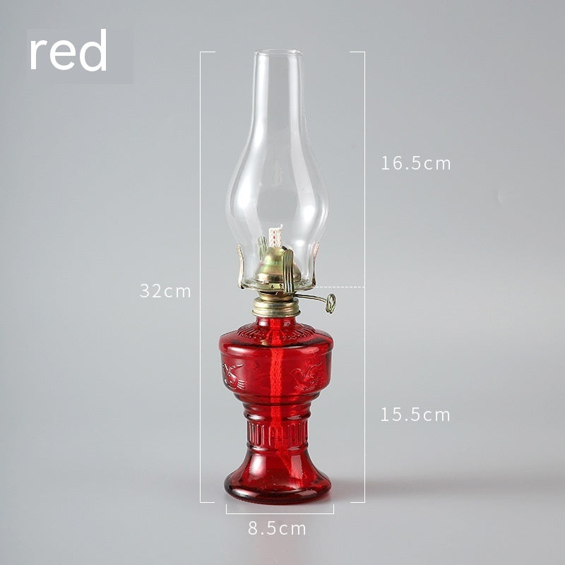 Retro Vintage Glass Kerosene Lamp