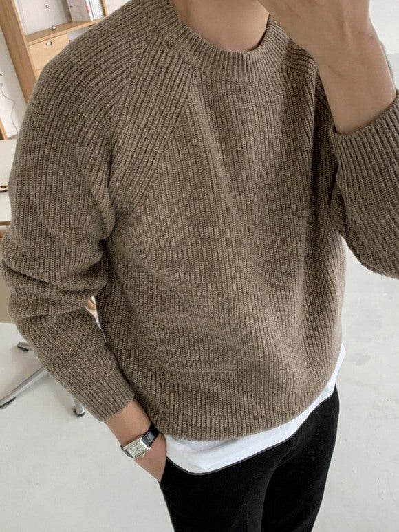 Sweater Men's Loose And Lazy Style All-matching Pullover Thickened Sweater