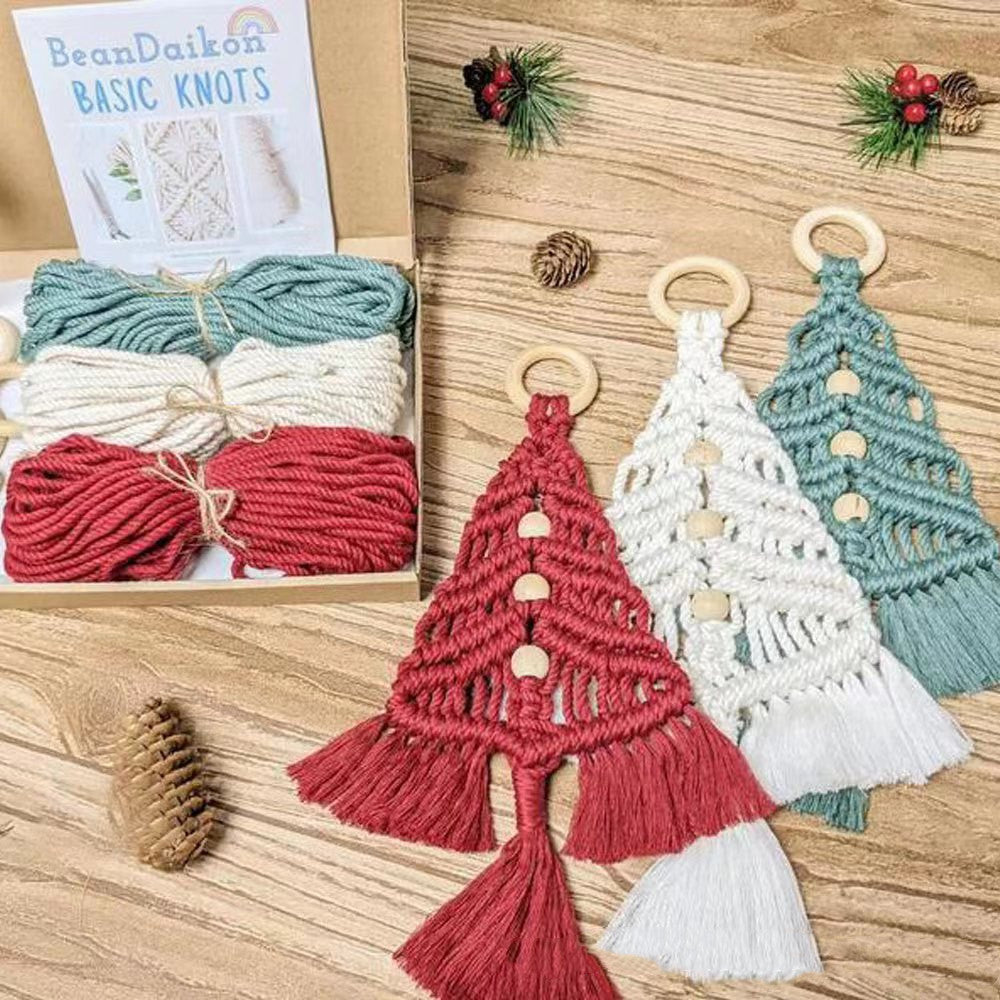 Christmas Tree DIY Material Package Handmade Cotton String Woven