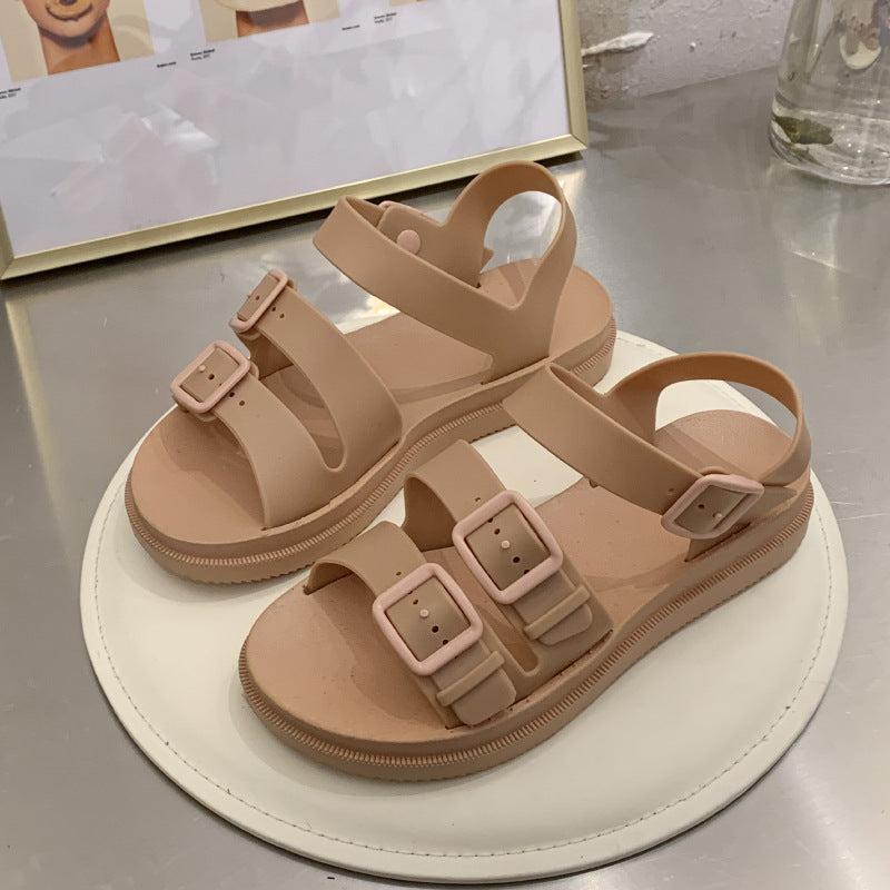 Outdoor Beach Shoes Soft Sole Solid Color Trade Sandals