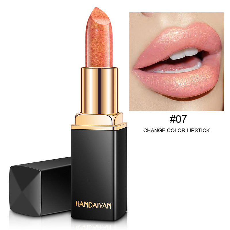 Han Daiyan Mermaid Shiny Metallic Lipstick Pearlescent Color Changing Temperature