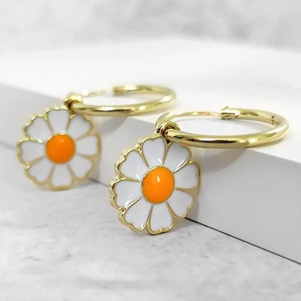 Fashion Flower Ear Buckle Creative Eggflower