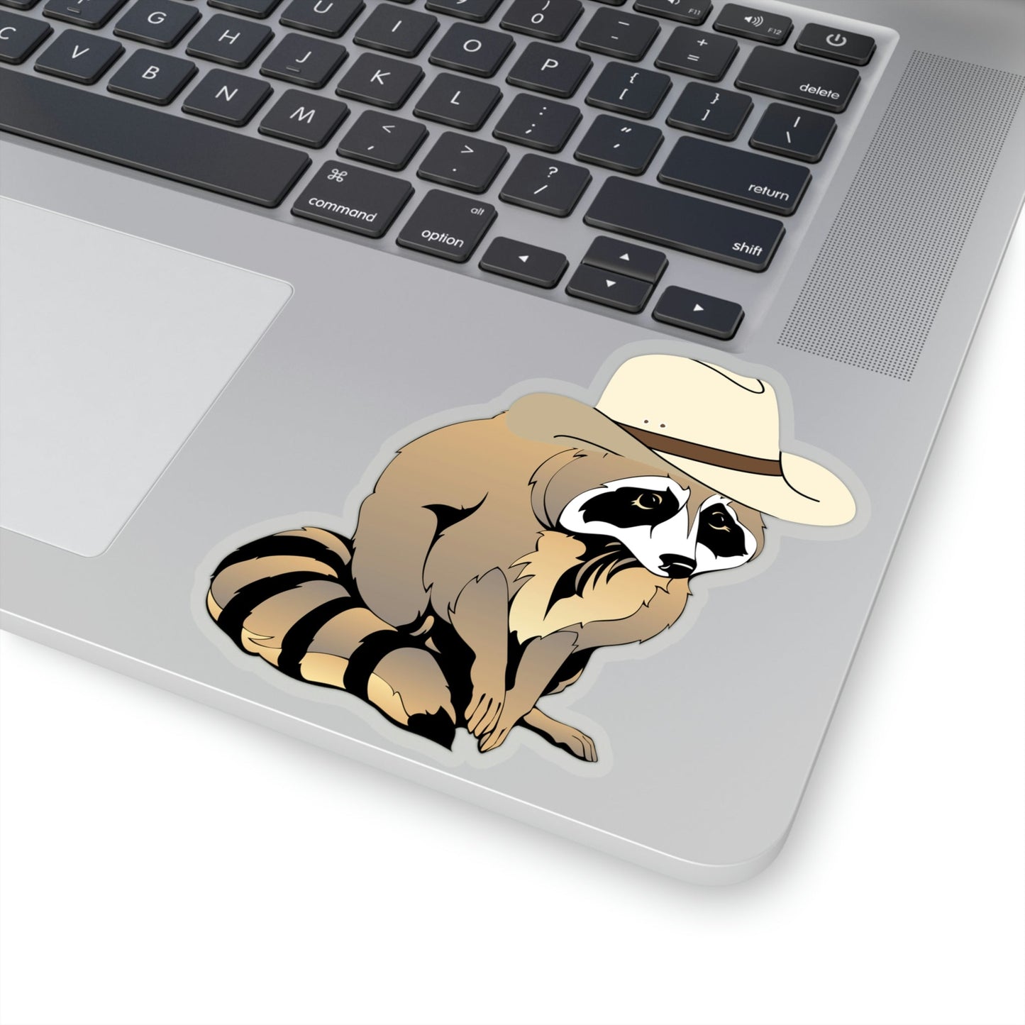 Cowboy Raccoon Kiss-Cut Stickers