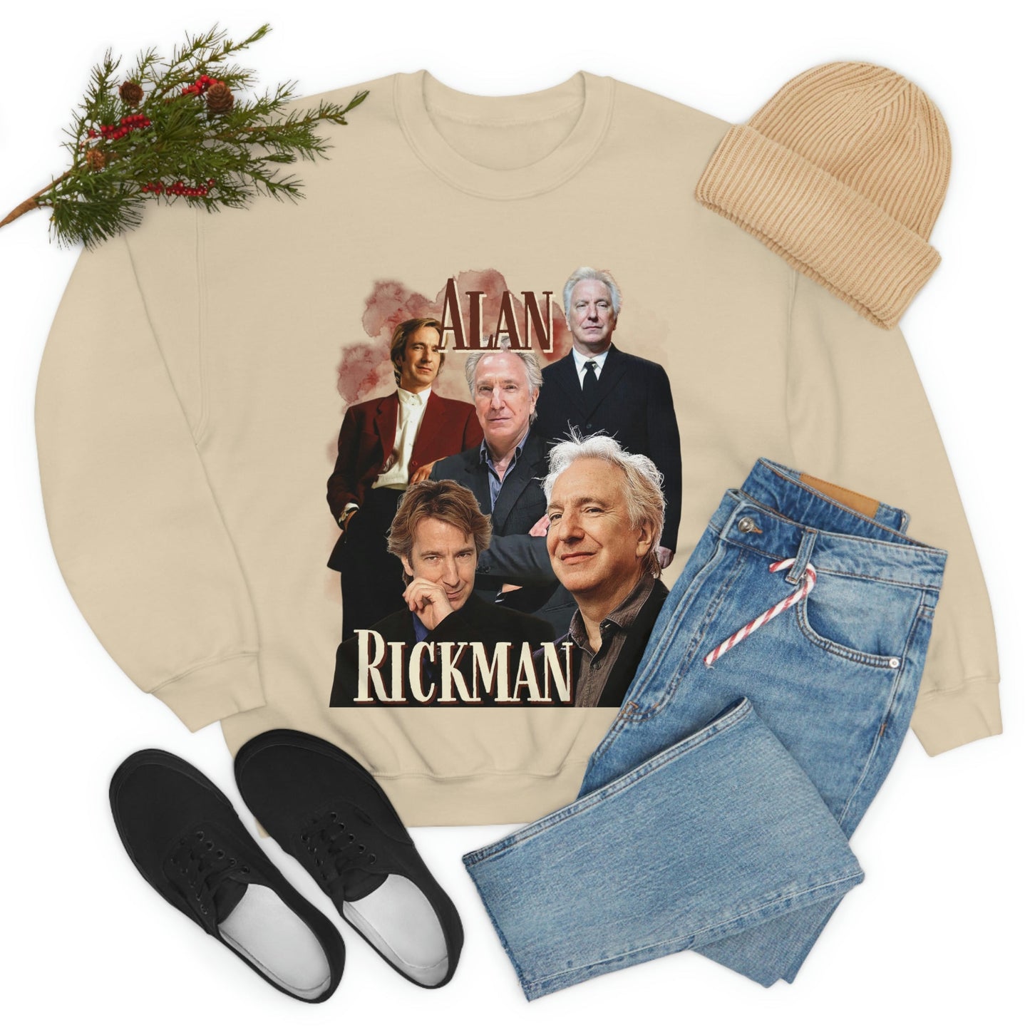 Alan Rickman Sweatshirt, Y2k Style Bootleg Vintage Style Alan Rickman Pullover Crewneck, Movie Buff Sweatshirt