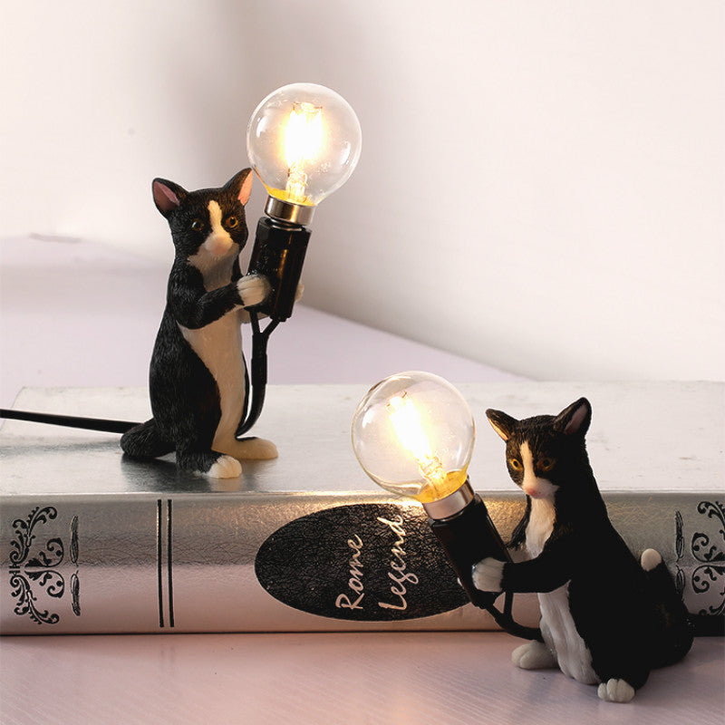 Simple Bedroom Cat Bedside Table Lamp