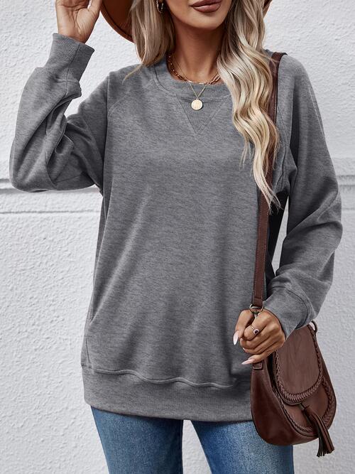 Round Neck Long Sleeve Sweatshirt