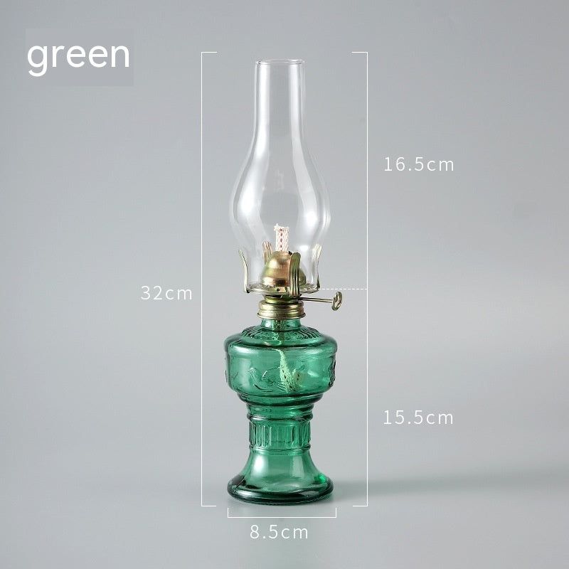 Retro Vintage Glass Kerosene Lamp