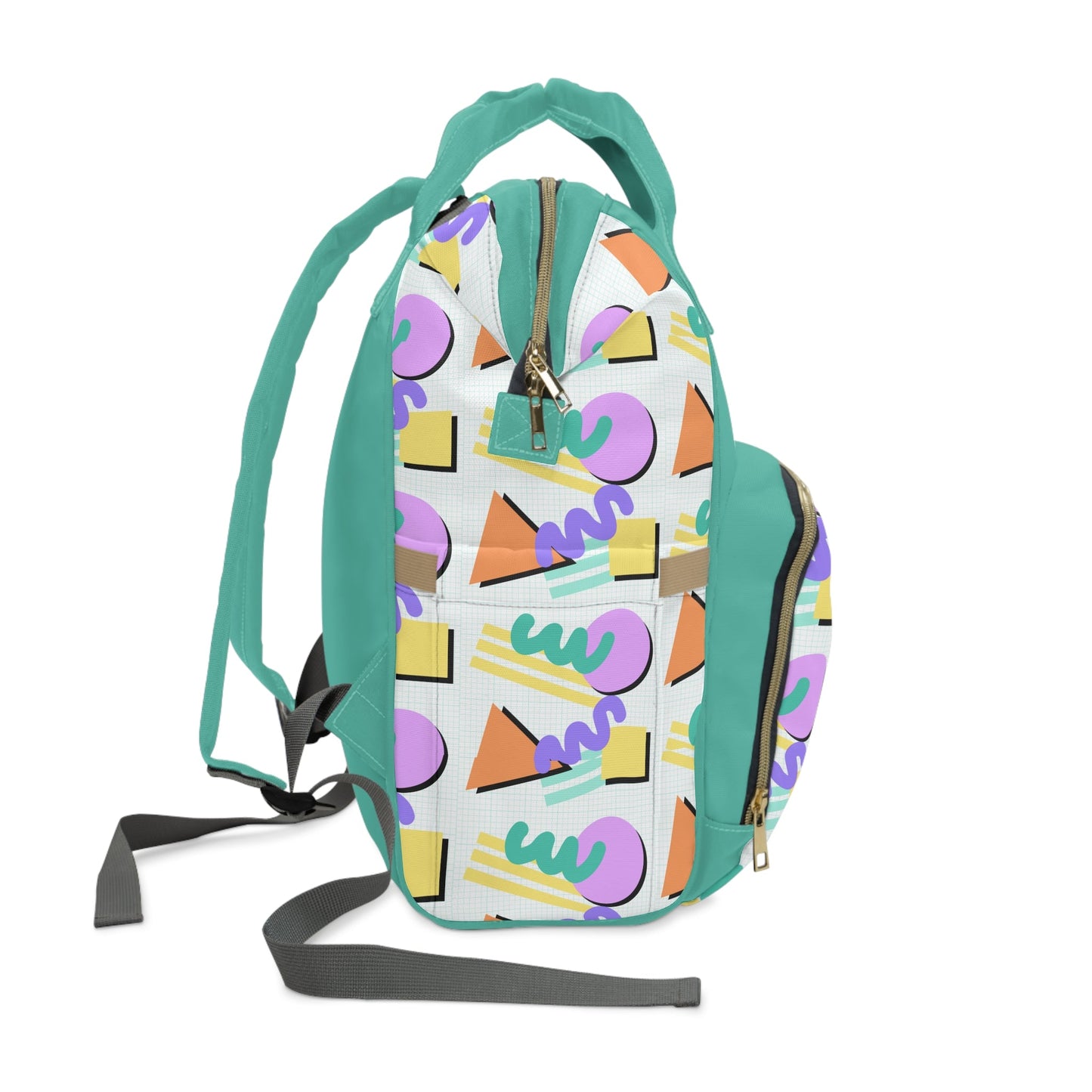 Personalized 90's Inspired Pattern Multifunctional Diaper Backpack, Newborn Gift, Baby Shower Gift, 90s Backpack