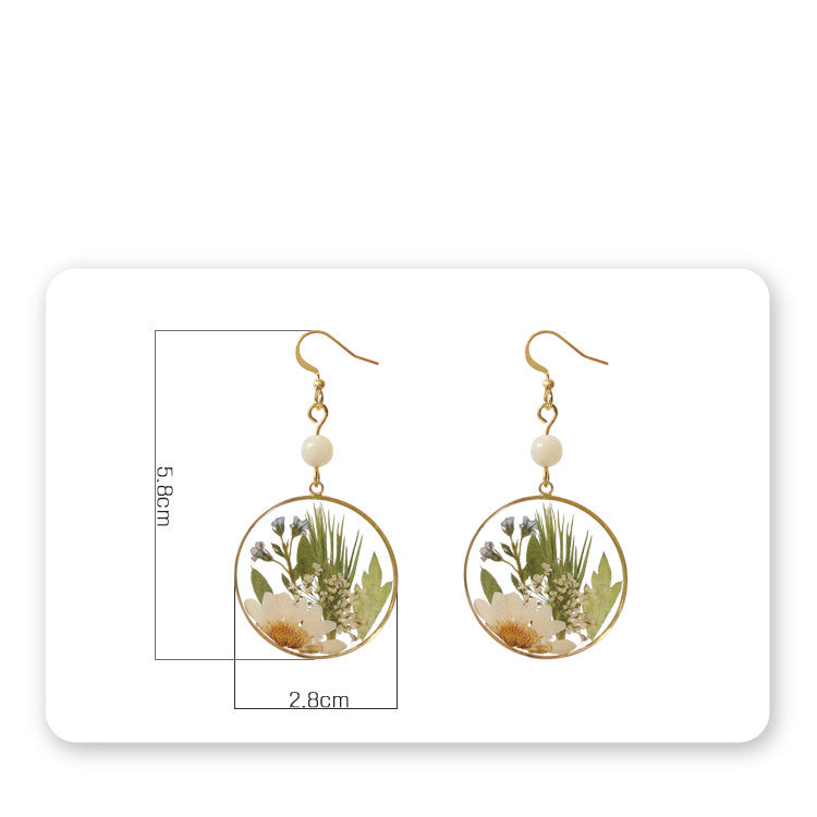 Fashion Resin Natural Plant Earrings