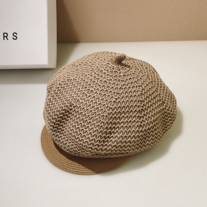 Casual All-matching Hollow Mesh Breathable Octagonal Cap