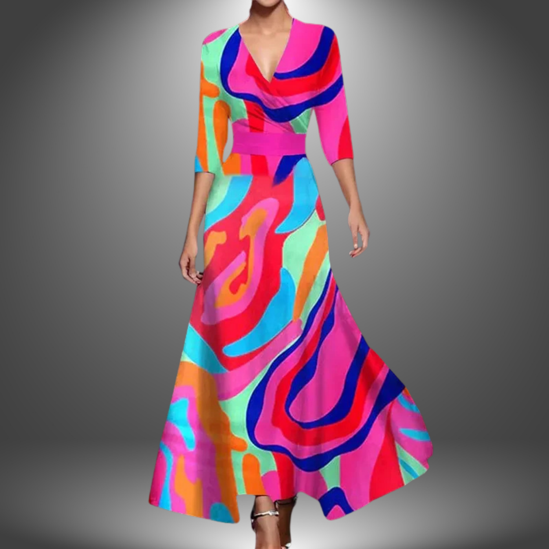 Printed Wrap Dress