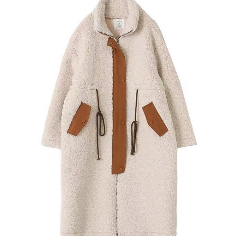 Wool Coat Thickened Mid-length Cotton