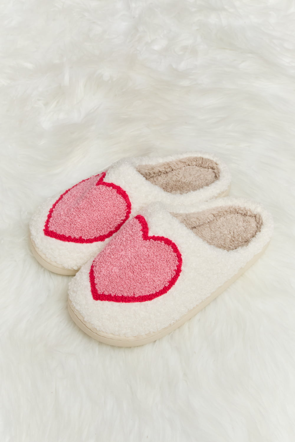 Strawberry Melody Printed Plush Slide Slippers