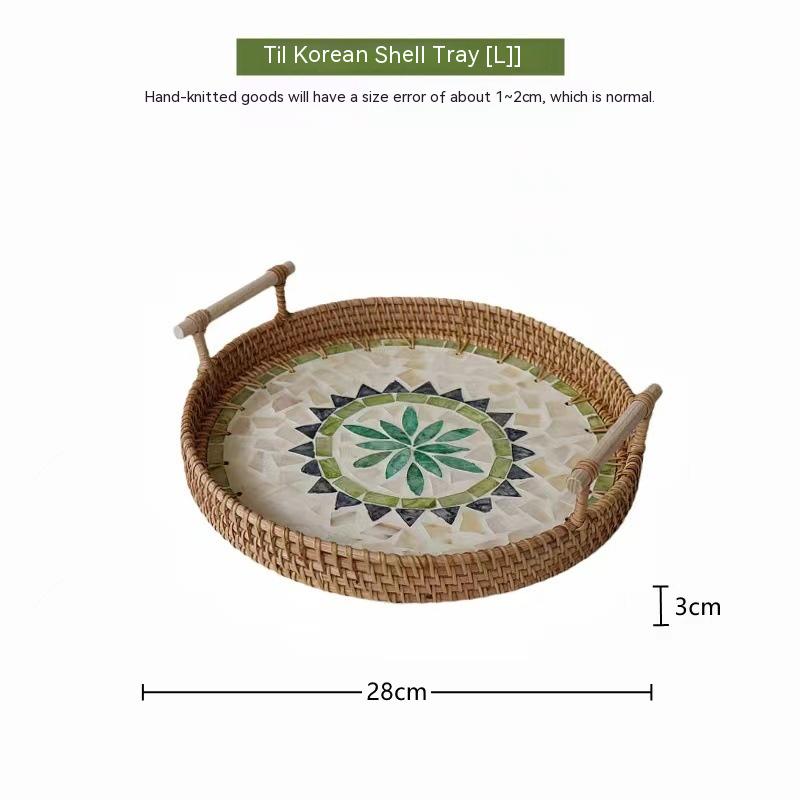 Rattan Shell Disc Deep Sea Color Shell