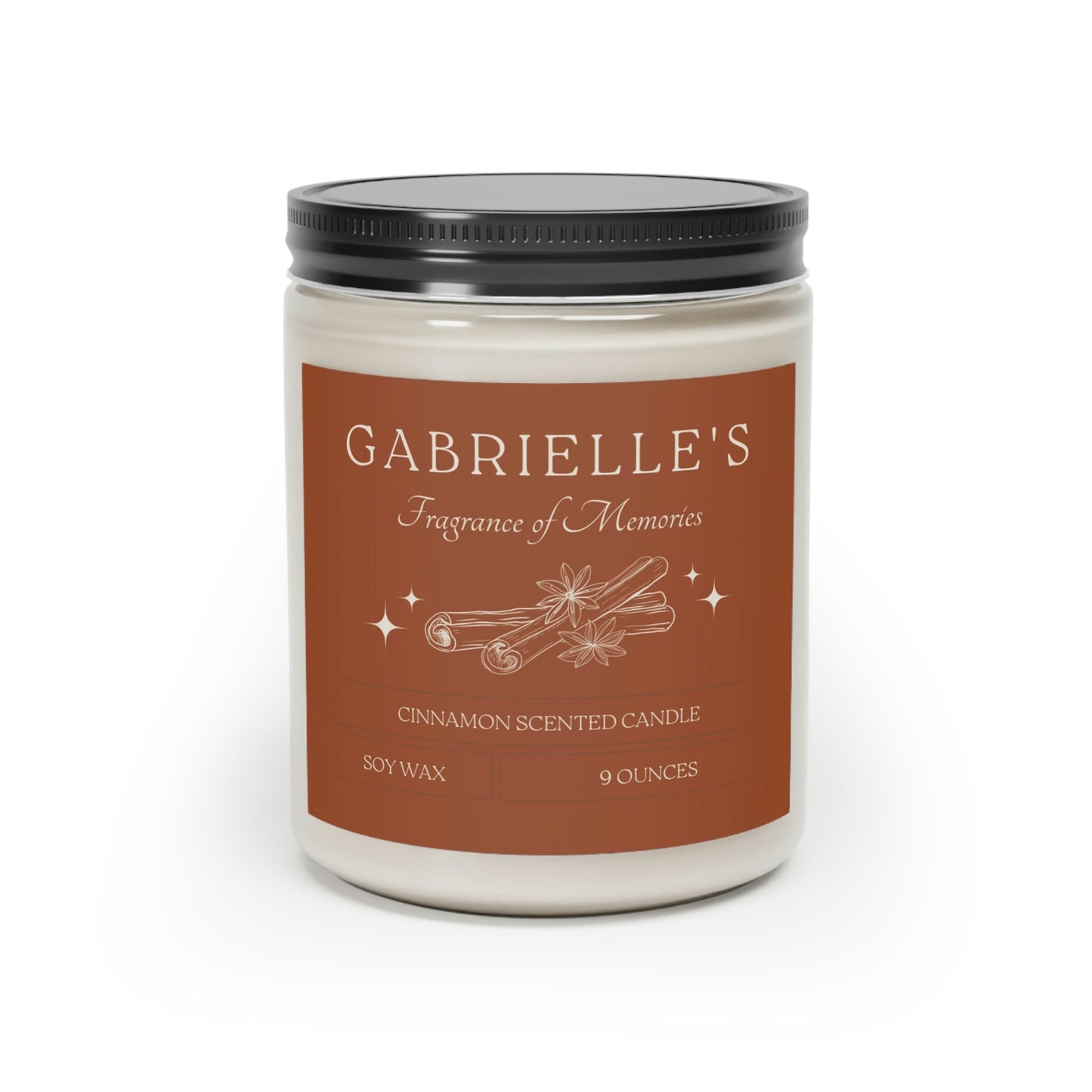 Scented Soy Candle, Cinnamon Stick Scented, Vanilla Scented, Candle Gifts 9oz