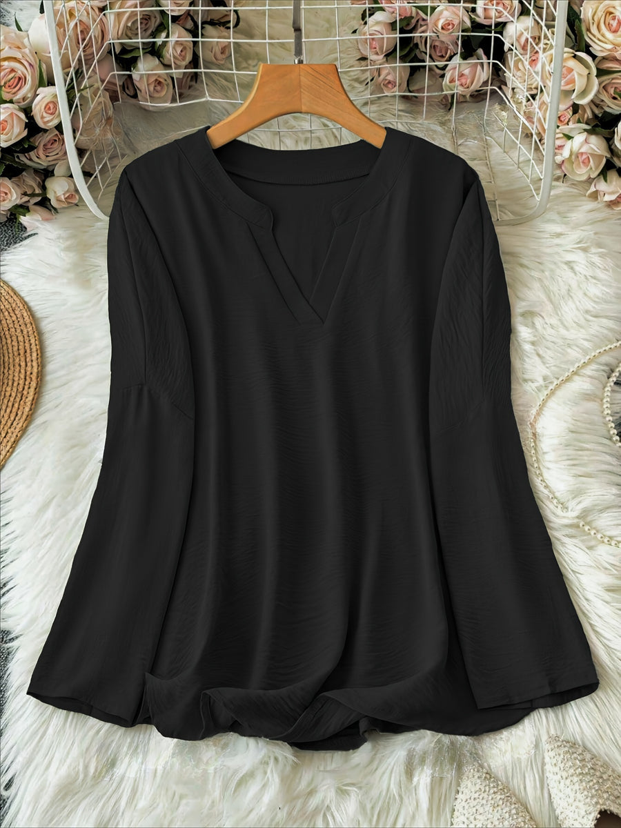 Classic Long Sleeve V-Neck Top