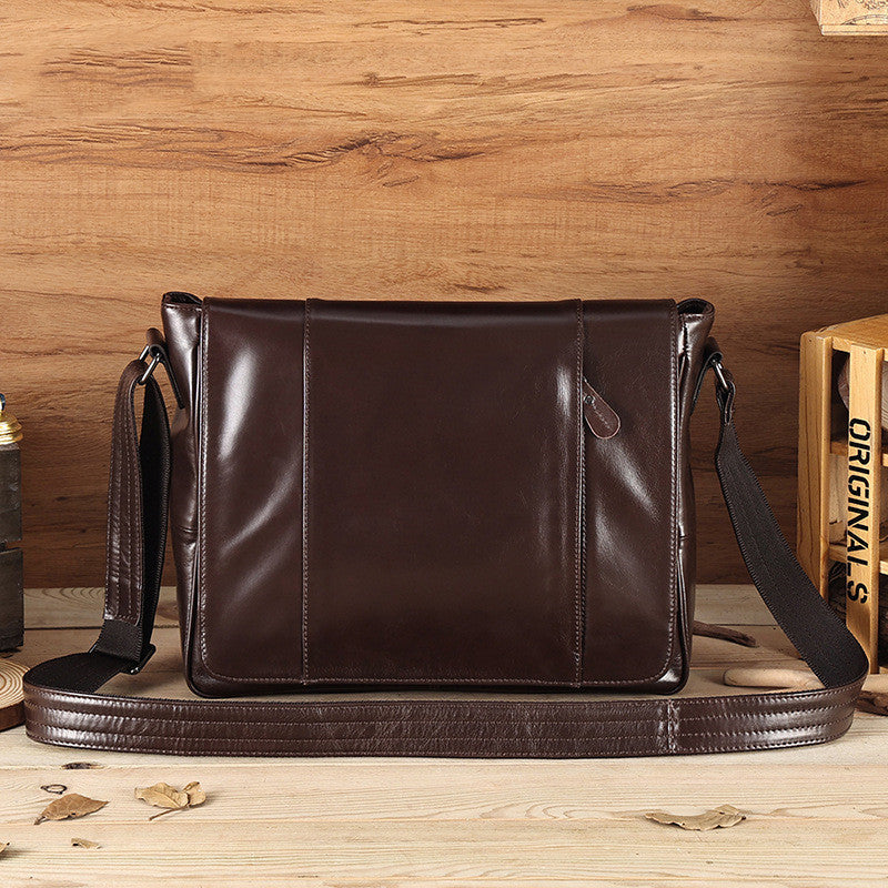 Cowhide One-shoulder Messenger Bag