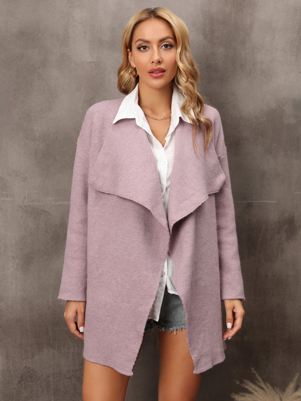 Women's Long Section Personality Fashion Temperament Knitted Coat