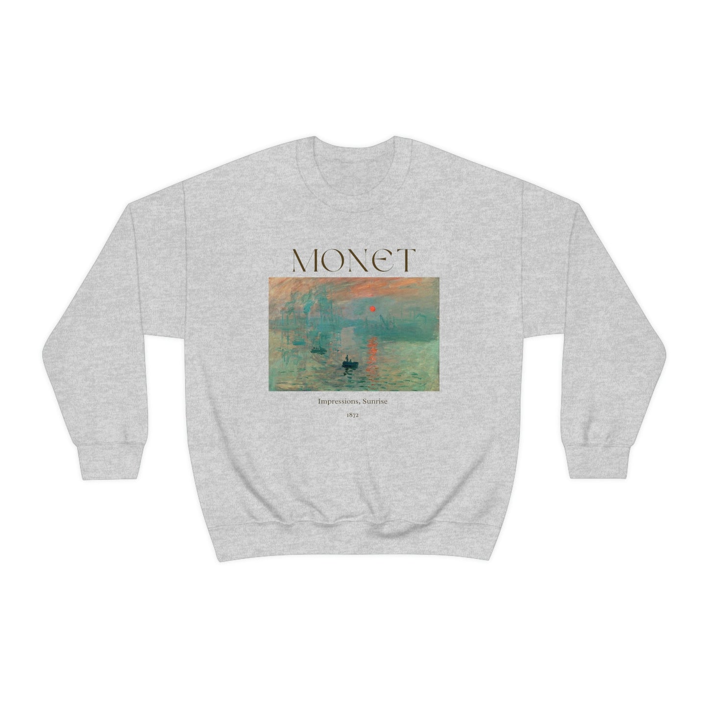 Claude Monet Impression Sunrise Art Sweatshirt, Famous Painting Pullover