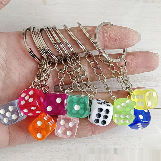 Creative Small Size Dice Keychain DIY Bag Bag Charm