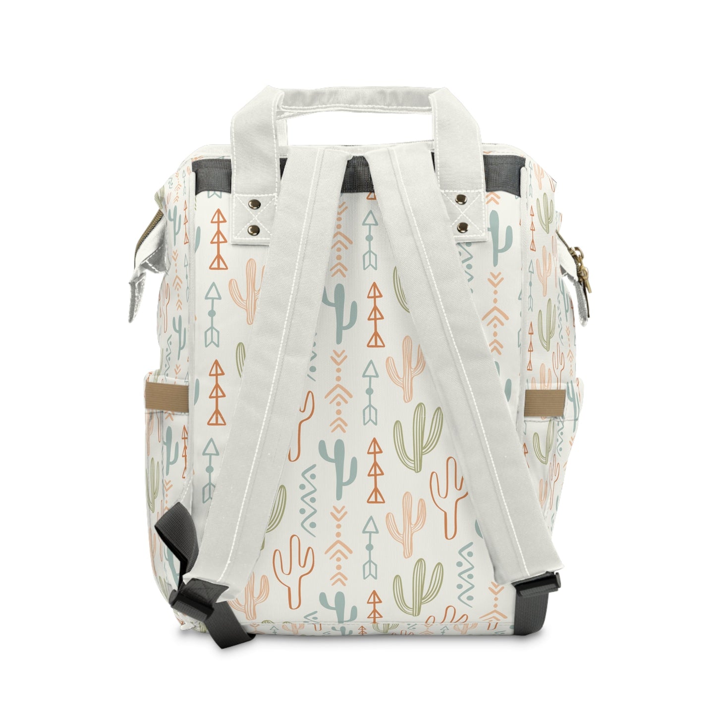 Personalized Cactus Pattern Multifunctional Diaper Backpack, Newborn Gift, Baby Shower Gift, Desert Themed Babyshower