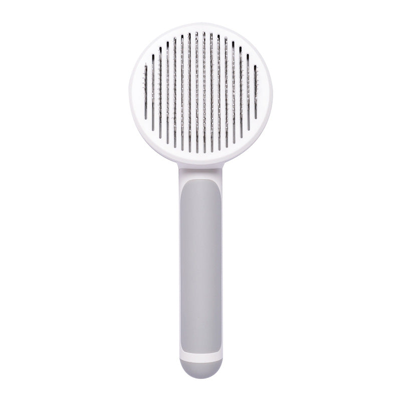 New Pet Cat Brush Hand-held Steel Wire Self-cleaning For Hair Removal