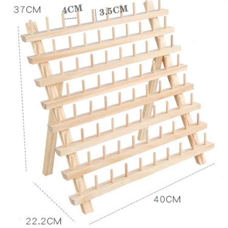 Solid Wood Bobbin Holder Sewing Thread Folding Shelf