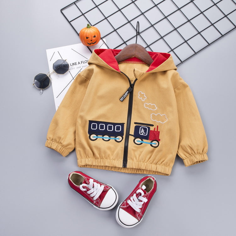 Cartoon Train Windbreaker Jacket